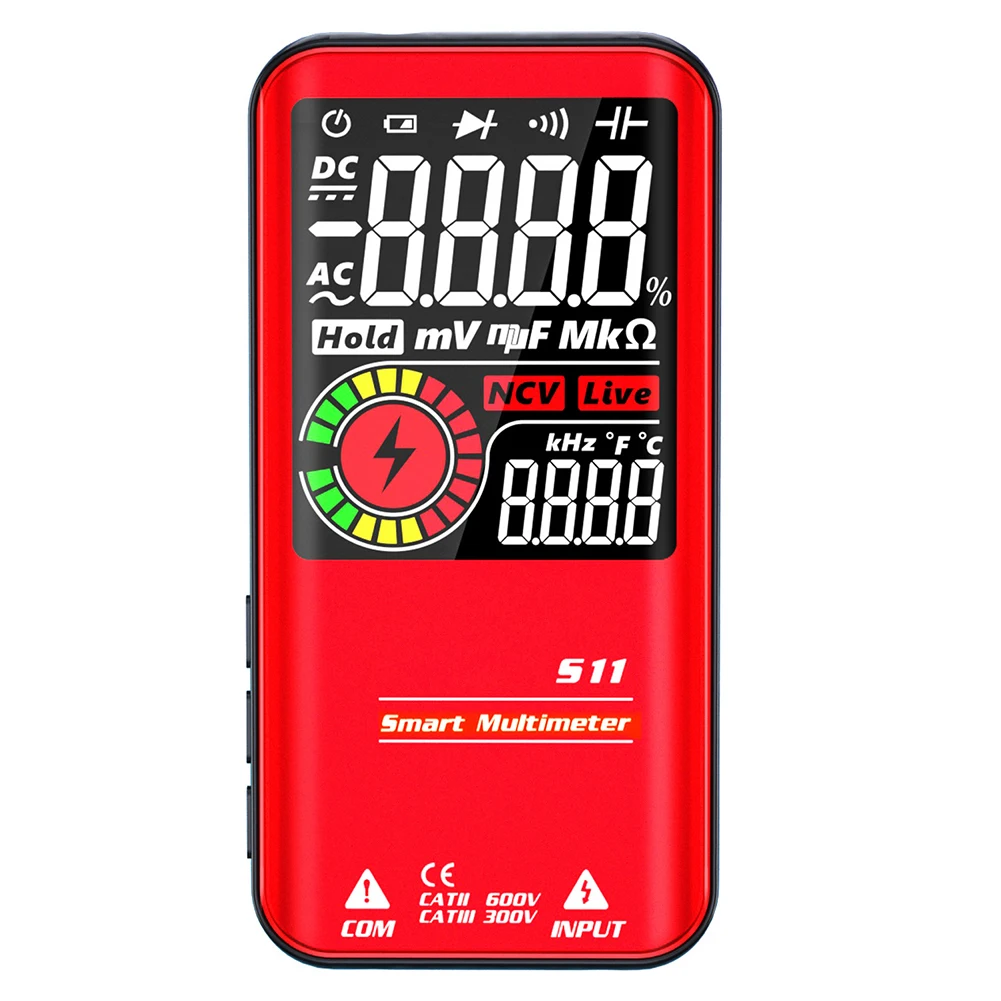 Smart Multimeter BSIDE S11 Digital DCAC Voltage Ohm Diode Live wire Tester Mirror Gloss Material Luxury Appearance
Smart Multimeter BSIDE S11 Digital DCAC Voltage Ohm Diode Live wire Tester Mirror Gloss Material Luxury Appearance