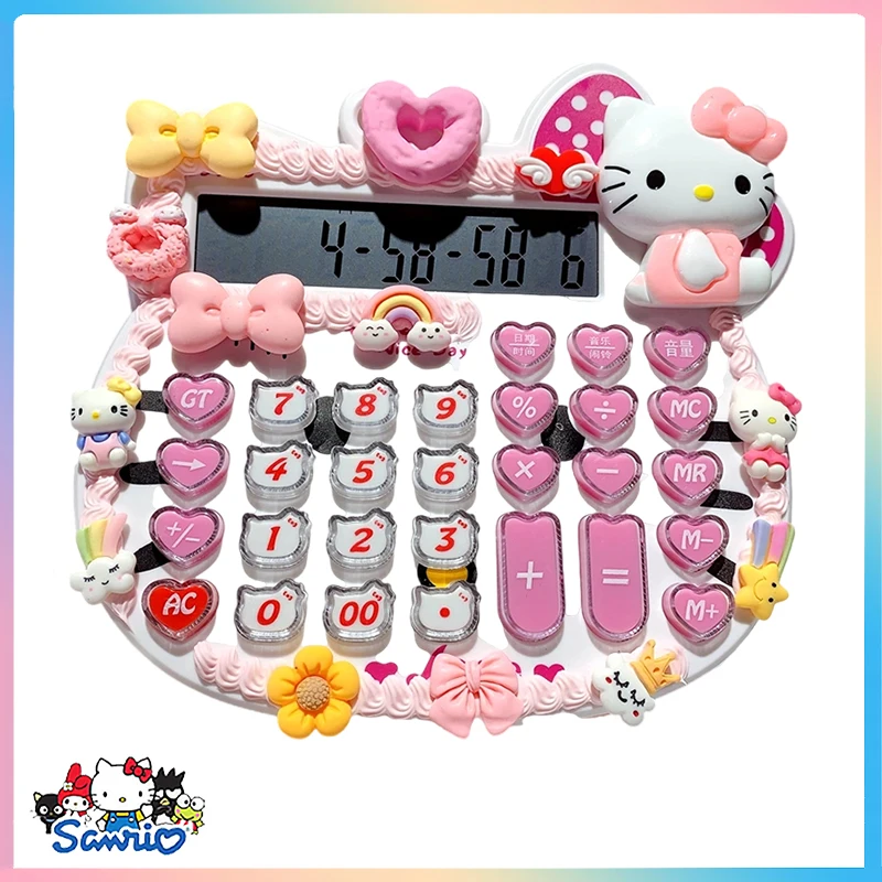 Студенческий калькулятор Hellokitty с аниме Sanrios, портативные многофункциональные школьные принадлежности Kuromi, 12 знаков
Студенческий калькулятор Hellokitty с аниме Sanrios, портативные многофункциональные школьные принадлежности Kuromi, 12 знаков