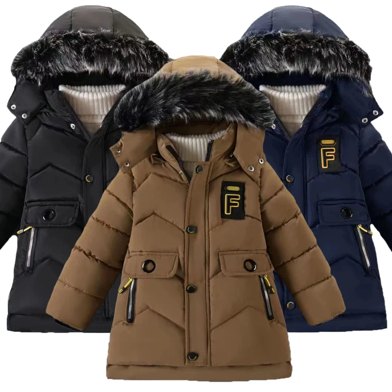2023 New Style Winter Keep Warm Boys Jacket Letter F Fashion Lining With Plush Fur Collar Hooded Heavy Coat For Kids
2023 New Style Winter Keep Warm Boys Jacket Letter F Fashion Lining With Plush Fur Collar Hooded Heavy Coat For Kids