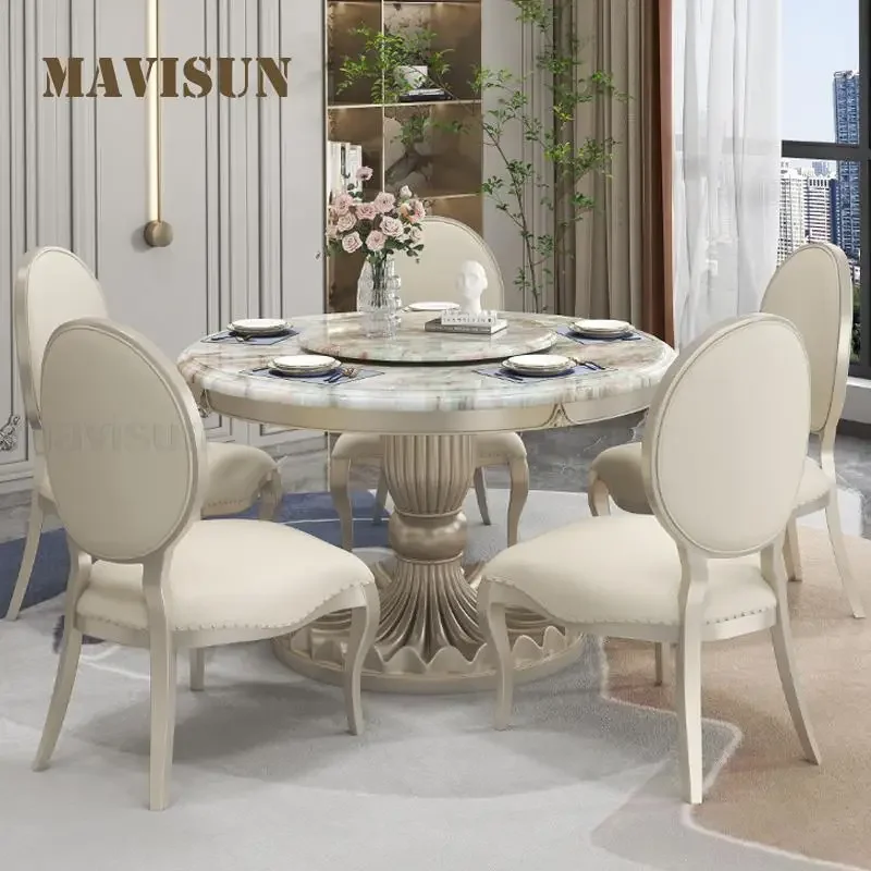 Kitchen Table And Chair Artist Style Light Luxury Beauty Texture Tabletop Design Base Round Ding Table With Marble Turntable
Kitchen Table And Chair Artist Style Light Luxury Beauty Texture Tabletop Design Base Round Ding Table With Marble Turntable