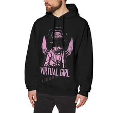 

Virtual Girl Serial Experiments Lain Essential Hoodie Sweatshirts Harajuku Creativity 100% Cotton Streetwear Hoodies