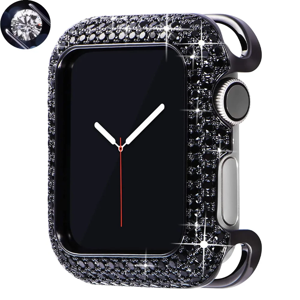 Watch case For Apple watch 7 45mm 41mm 6 5 4 SE 44mm 40mm Luxury diamond-studded anti-drop case For iwatch series 3 2 42mm 38mm
Watch case For Apple watch 7 45mm 41mm 6 5 4 SE 44mm 40mm Luxury diamond-studded anti-drop case For iwatch series 3 2 42mm 38mm