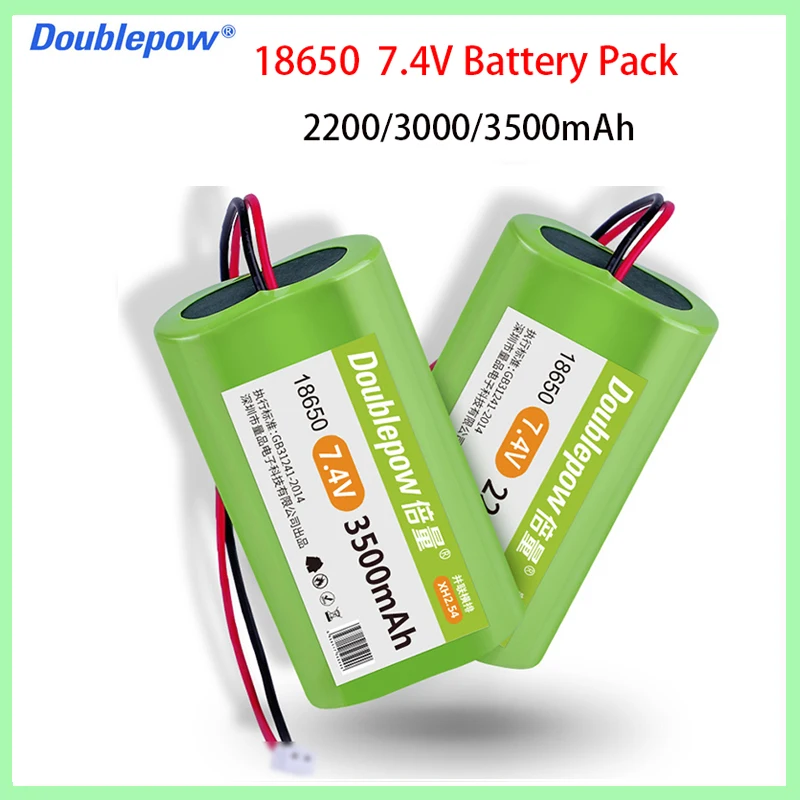 18650 Lithium Battery Pack 7.4V 2200mAh 3000mAh 3500mAh Rechargeable Battery with Protection Board For LED light Speaker
18650 Lithium Battery Pack 7.4V 2200mAh 3000mAh 3500mAh Rechargeable Battery with Protection Board For LED light Speaker