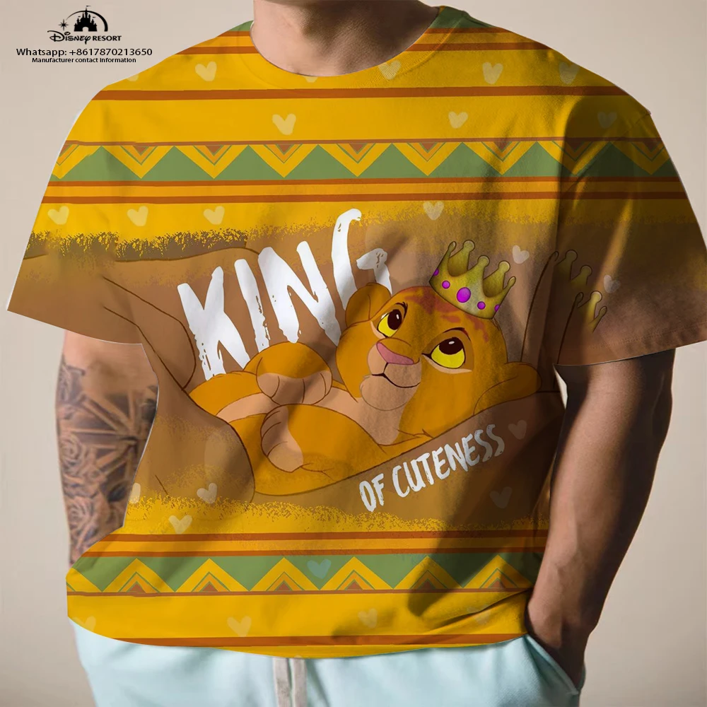 2023 Summer Harajuku New Casual Lion King Anime Street Trend Versatile Disney Brand Printed Men's Round Neck T-Shirt Y2K
2023 Summer Harajuku New Casual Lion King Anime Street Trend Versatile Disney Brand Printed Men's Round Neck T-Shirt Y2K
