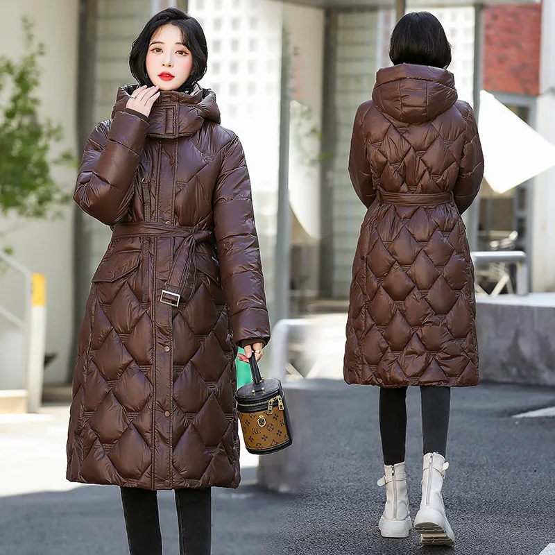 Chic Hooded Women's Parka Long Sleeve Warm Cotton Padded Coats Tie Up Thick Winter Down Jackets for Women Outerwear Loose Tops
Chic Hooded Women's Parka Long Sleeve Warm Cotton Padded Coats Tie Up Thick Winter Down Jackets for Women Outerwear Loose Tops