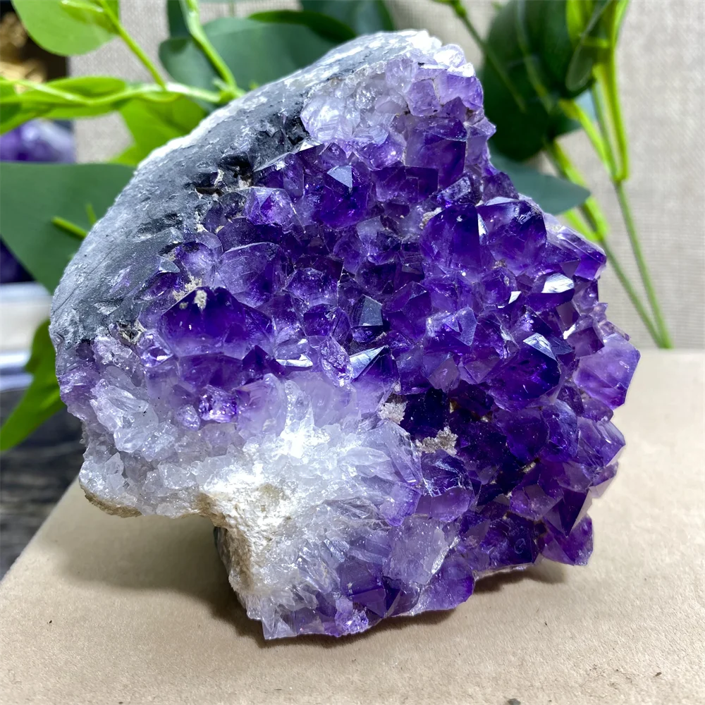 

Amethyst Large Geode Stone Natural Quartz Crystals Druzy Raw Mineral Samples Wicca Brazil Gemstone Living Home Decoration Modern