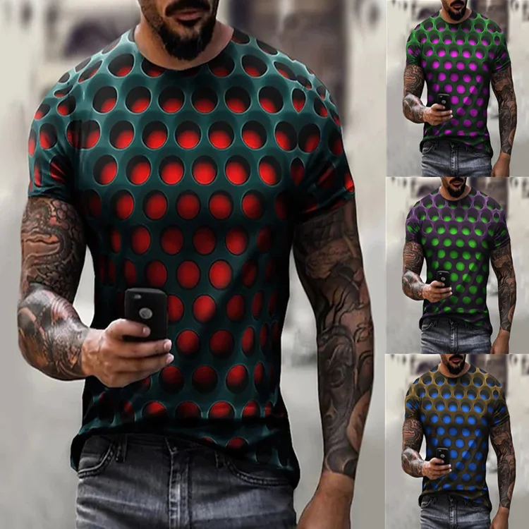 Summer 2022 Personalized Color Vertigo Hypnosis 3D Print Casual Fashion Funny Short Sleeve Men's T-Shirt
Summer 2022 Personalized Color Vertigo Hypnosis 3D Print Casual Fashion Funny Short Sleeve Men's T-Shirt