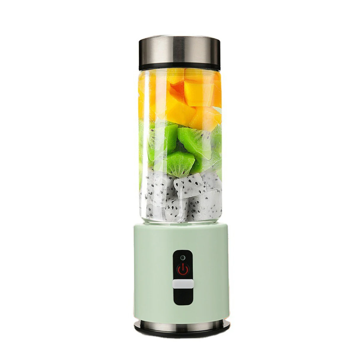 

Portable Blender with Lid Glass Bottle 6 Stainless Blades Mixer Machine USB Recharging Smoothie Vegetables Fruits Mixing Juicer