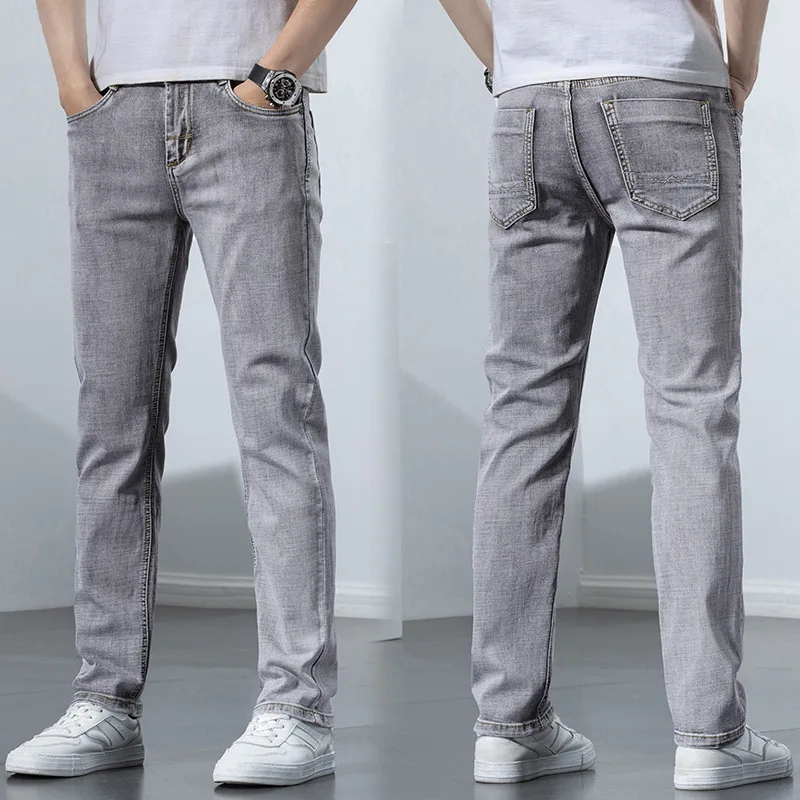2023 Spring Cotton Elastic Slim Straight Leg Jeans Men's Korean Version of Casual Small Straight Long Pants Men's New Everything
2023 Spring Cotton Elastic Slim Straight Leg Jeans Men's Korean Version of Casual Small Straight Long Pants Men's New Everything