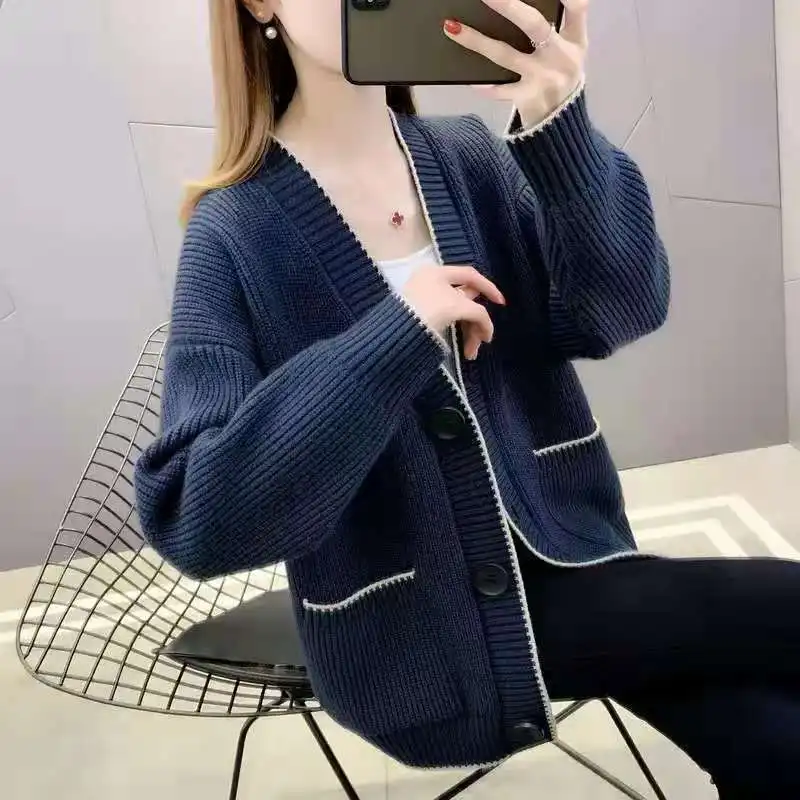 Large Size Spring Autumn Women's Jacket Loose Knitted Cardigan Korean Single Breasted Sweater Coat Female кардиган женский
Large Size Spring Autumn Women's Jacket Loose Knitted Cardigan Korean Single Breasted Sweater Coat Female кардиган женский