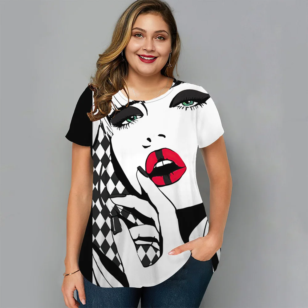 Short Sleeve Women T-Shirts Summer Female Floral Print Tee Lady Casual Tops Large Size Round Collar TShirts Pullovers Tee Shirt
Short Sleeve Women T-Shirts Summer Female Floral Print Tee Lady Casual Tops Large Size Round Collar TShirts Pullovers Tee Shirt