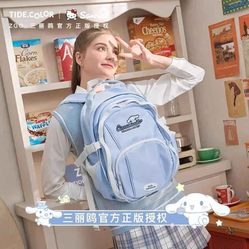 

Sanrio New Hello Kitty Student Schoolbag Boys and Girls College Cute Cartoon Cinnamoroll Babycinnamoroll Backpack