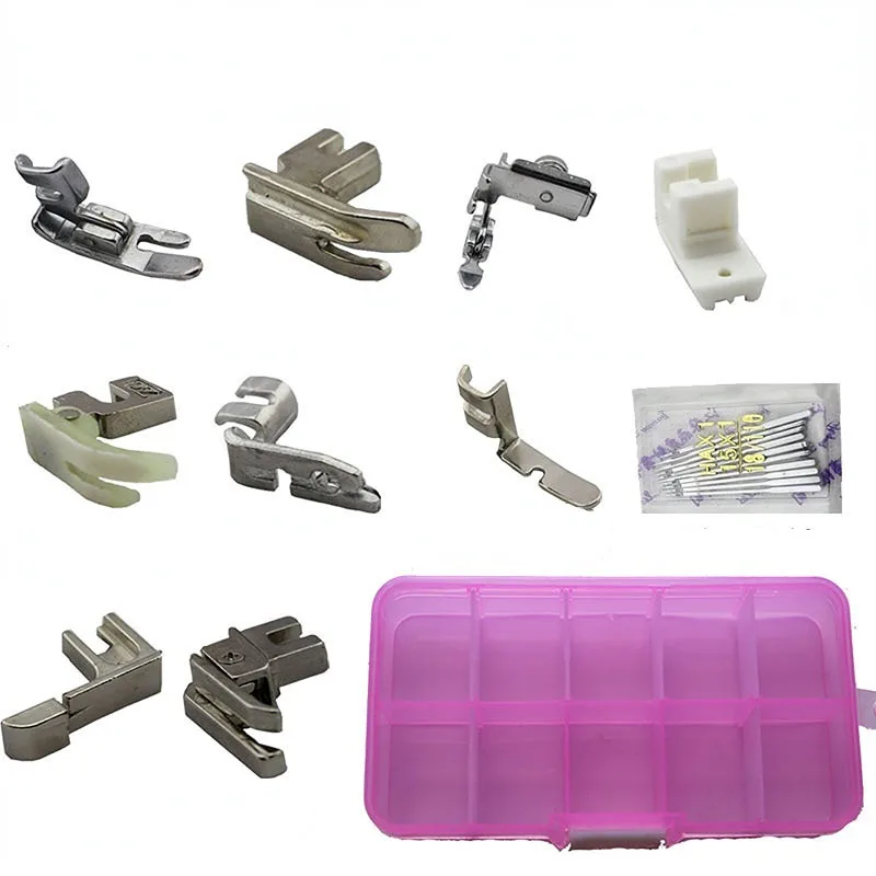 Old-Fashioned Sewing Machine Accessories 10 Pieces Set Curling Wrinkle Presser Foot Plastic Zipper Presser Foot
Old-Fashioned Sewing Machine Accessories 10 Pieces Set Curling Wrinkle Presser Foot Plastic Zipper Presser Foot