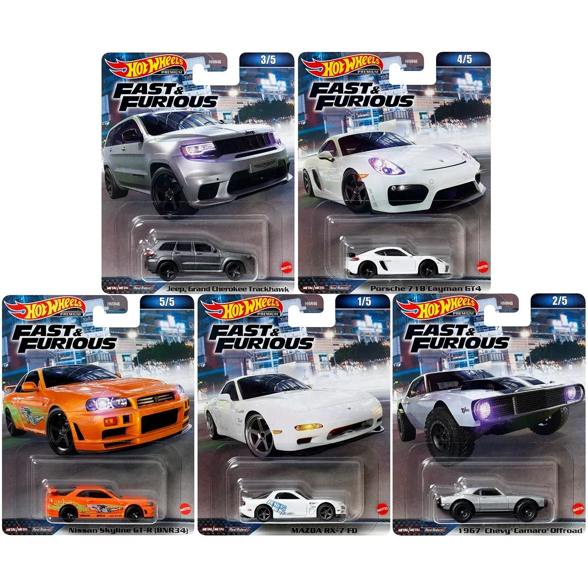 

Бесплатная доставка, оригинальные автомобили Hot Wheels Premium Fast and Furious Mini Hotwheels 1/64 NISSAN Skyline POSCHE 718, модель автомобиля в подарок