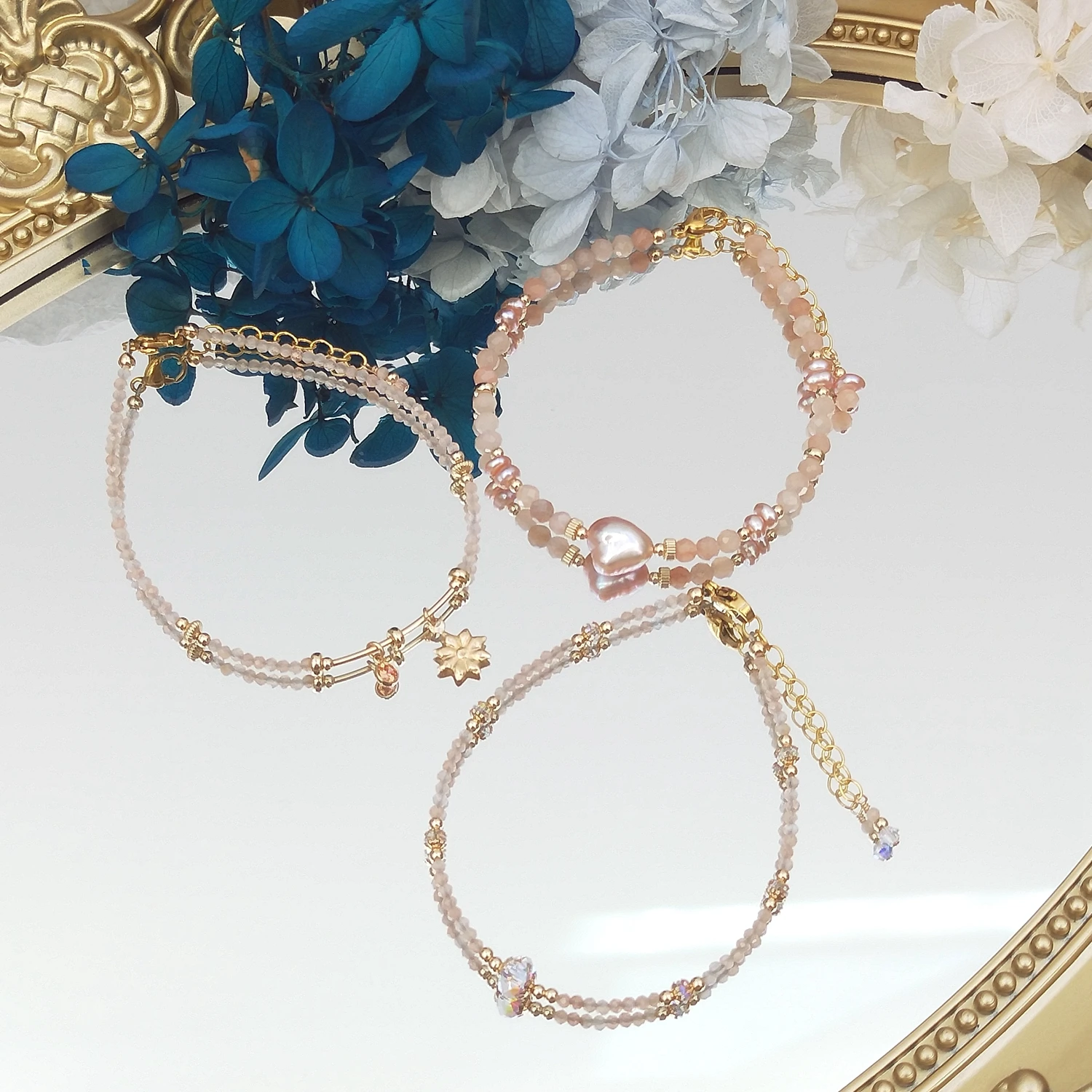 Lii Ji Natural Sunstone 2mm/3mm 14K Gold Filled Charms Bracelet Handmade Bohe Fashion Jewelry For Female
Lii Ji Natural Sunstone 2mm/3mm 14K Gold Filled Charms Bracelet Handmade Bohe Fashion Jewelry For Female