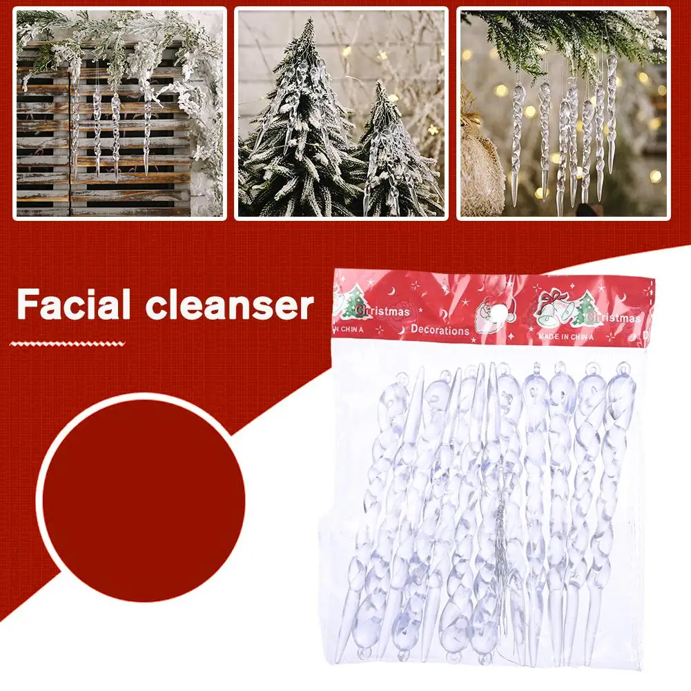 

1set Christmas Transparent Pendants Acrylic Deer/Snowflake/Angel Ornaments for Xmas Tree Hanging Decoration Noel Gift Supplies