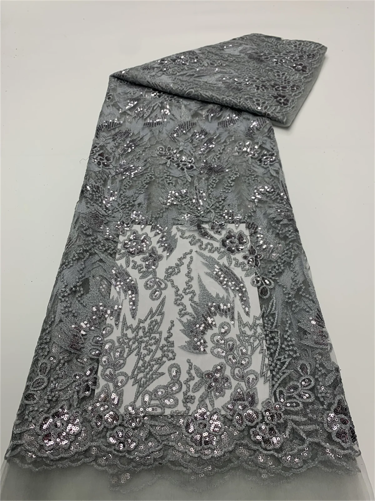 African Sequins Tulle Lace Fabric, Nigerian Lace Fabrics for Party Dress, High Quality Embroidery, French 2024 5 Yards
African Sequins Tulle Lace Fabric, Nigerian Lace Fabrics for Party Dress, High Quality Embroidery, French 2024 5 Yards