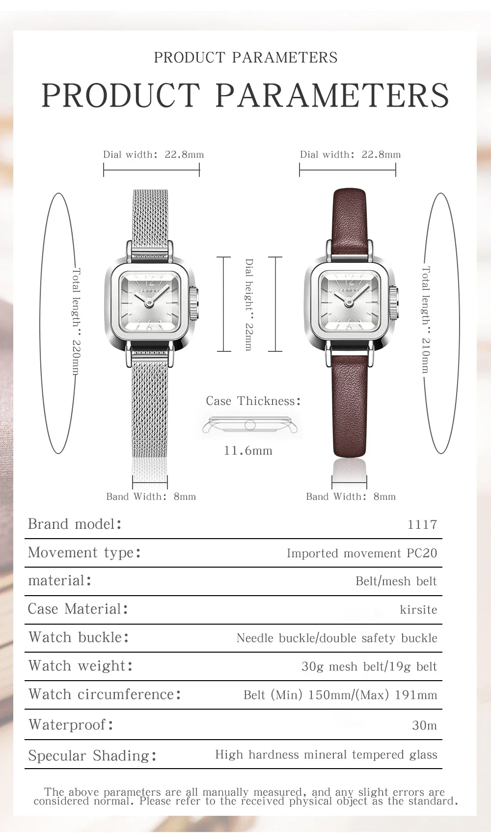 

SANDA 1117 New Casual Fashion Quartz Women Watch Stainless Steel Mesh Strap Women Watch Slim Dial Design Waterproof Reloj Mujer