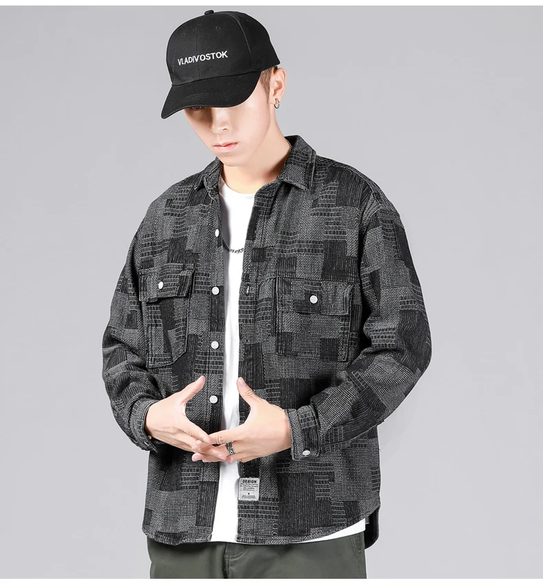 Personality Jacquard Men's Denim Shirt New Fashion Oversized Hip-hop Print Splicing Jeans Shirt Male Streetwear Plus Size 5XL 7 Mallzona Sbc08e9e630c347d5af929ace313067fae Personality Jacquard Men's Denim Shirt New Fashion Oversized Hip-hop Print Splicing Jeans Shirt Male Streetwear Plus Size 5XL Mallzona