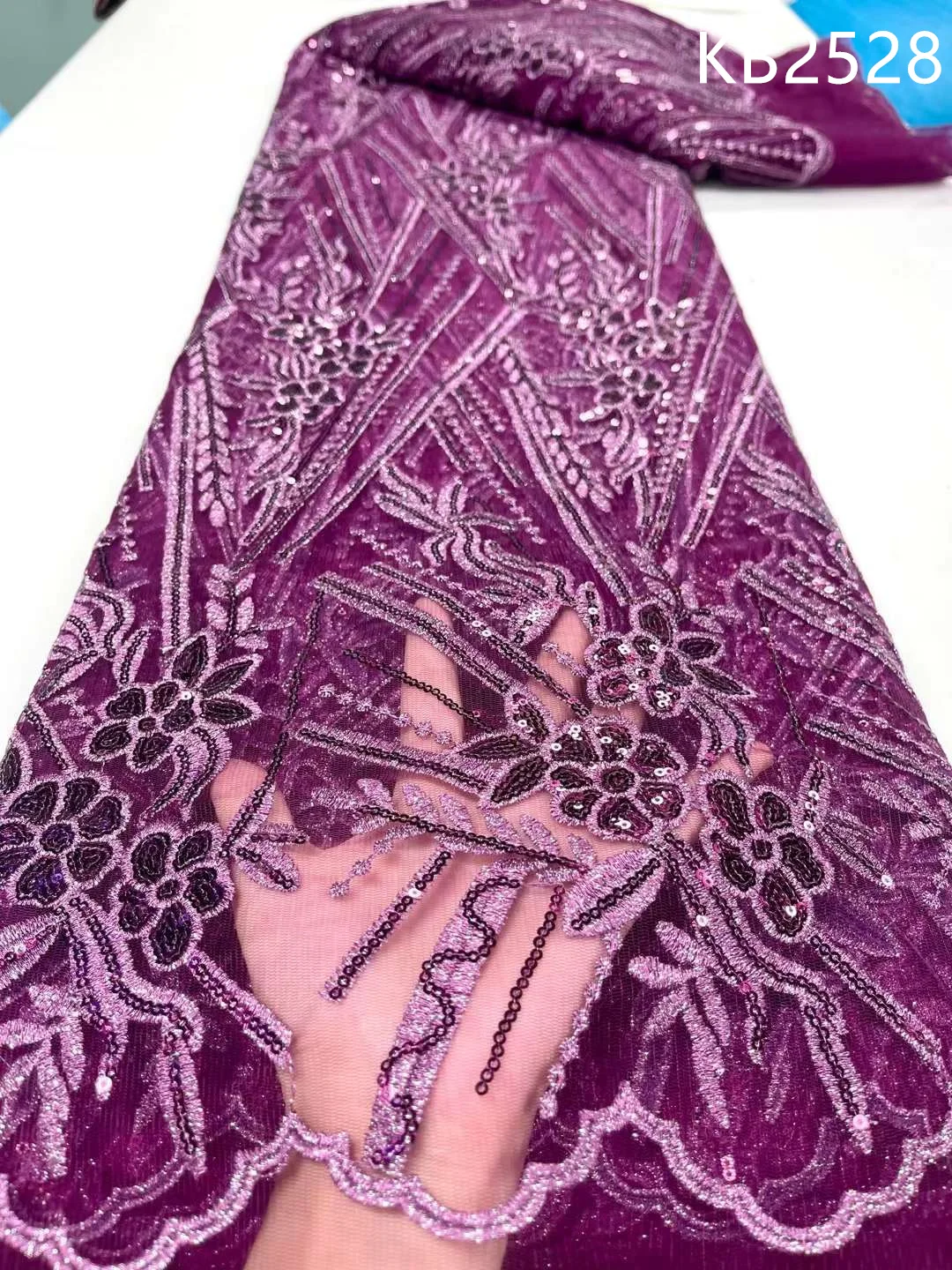 Purple Lace Fabric Nigerian Fabric 5 Yards Sequence Lace Latest Lace Fabric High Quality 2023 Magenta Sequin Lace Fabric KB2528
Purple Lace Fabric Nigerian Fabric 5 Yards Sequence Lace Latest Lace Fabric High Quality 2023 Magenta Sequin Lace Fabric KB2528