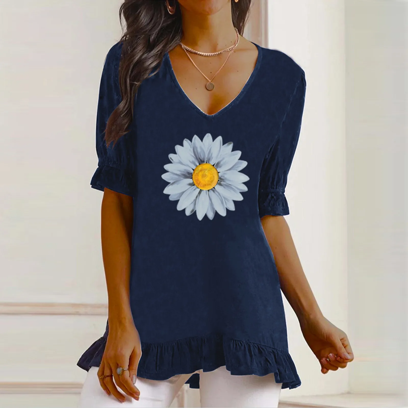 Ambiance Long Sleeve Shirt Women T Shirt Summer Summer Womens Ruffle Short Sleeve V Neck Women S Long Sleeve Shirt Tee for Women
Ambiance Long Sleeve Shirt Women T Shirt Summer Summer Womens Ruffle Short Sleeve V Neck Women S Long Sleeve Shirt Tee for Women