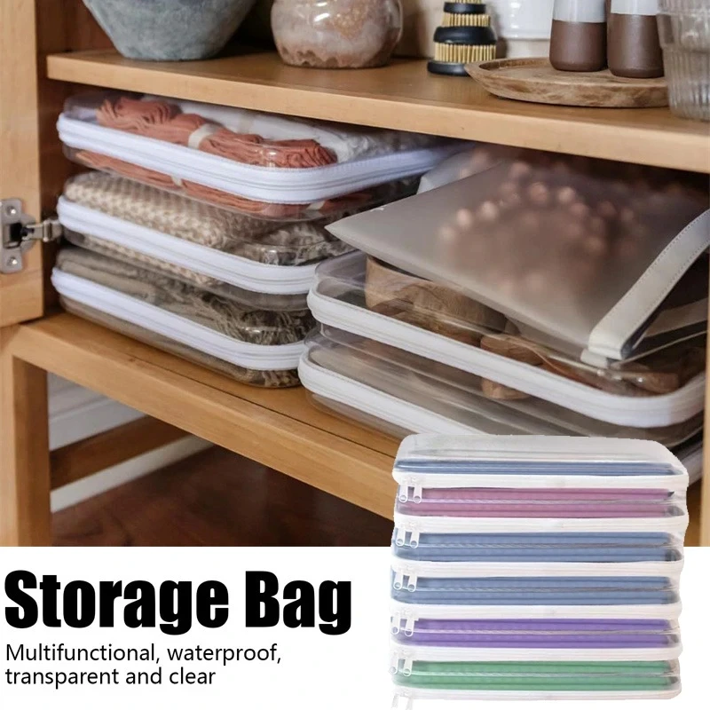 

Transparent Storage Bag Makeup Organizer Toiletry Bag Clear Waterproof Zipper Cosmetic Bags Pencil Case For Travel Men Women