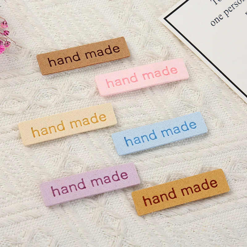 

Mixed Color DIY Sewing Craft Clothing Leather Labels Handmade Tags For Bags Shoes Decor Supplies Materials