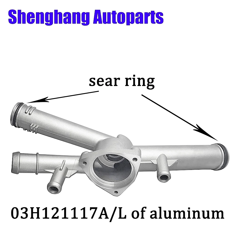 

Aluminum Engine Cooling Coolant Thermostat Housing For Audi Q7 VW Phaeton Touareg Passat CC Superb 3.6 03H121117A 03H 121 117 L