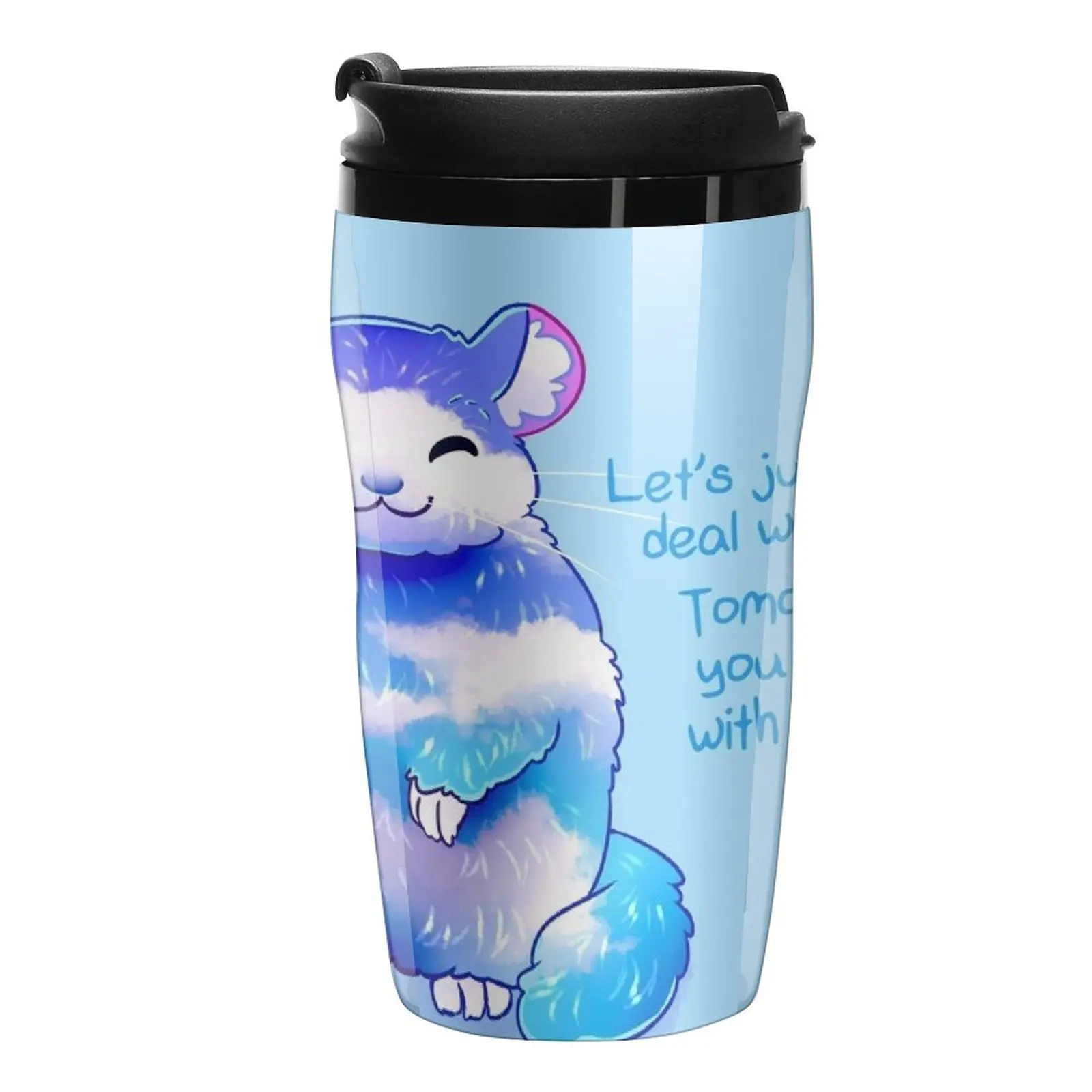 

New Let's Just Deal With Today Blue Sky Chinchilla Travel Coffee Mug Breakfast Cups Large Coffee Cups Coffee Bowls