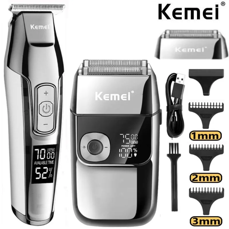 Kemei Professional Hair Clipper Beard Trimmer for Men Adjustable Speed LED Digital Carving Clippers grooming Electric Razor
Kemei Professional Hair Clipper Beard Trimmer for Men Adjustable Speed LED Digital Carving Clippers grooming Electric Razor