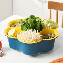 Kitchen Supplies Vegetables Seafood Waterlogging Storage Multifunctional Two-layer Rotating Table Shelf
Kitchen Supplies Vegetables Seafood Waterlogging Storage Multifunctional Two-layer Rotating Table Shelf