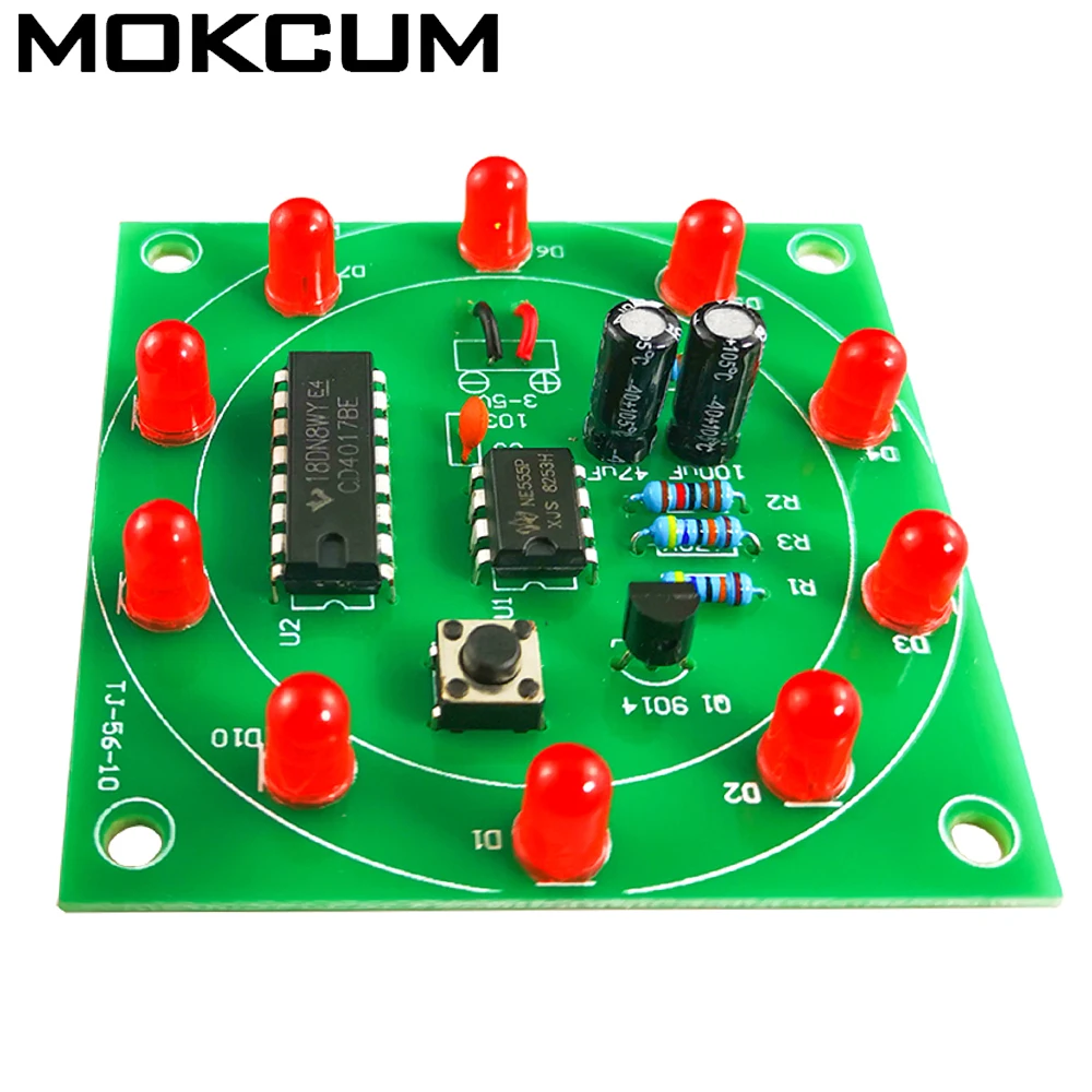 Lucky Wheel Sweepstakes Analog Circuit Electronic Soldering DIY Practice Kit DC 3V Red LED Flashes Automatically
Lucky Wheel Sweepstakes Analog Circuit Electronic Soldering DIY Practice Kit DC 3V Red LED Flashes Automatically