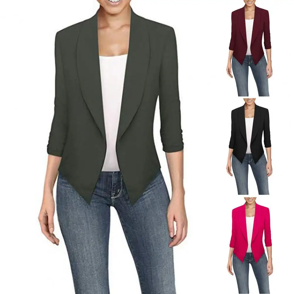 Women Formal Lightweight Women Jacket Elegant Women's Business Lapel Slim Fit Suit Coat with Irregular Hem Office Clothing for A
Women Formal Lightweight Women Jacket Elegant Women's Business Lapel Slim Fit Suit Coat with Irregular Hem Office Clothing for A