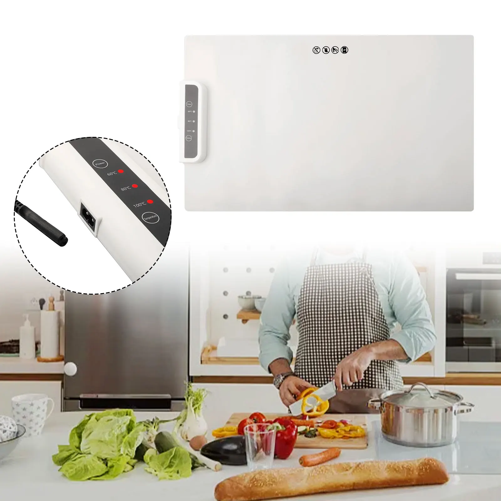 1PC Temperature Controlled Heating Cutting Board Electric Warming Tray Adjustable Temperature Portable Electric Warming Tray
1PC Temperature Controlled Heating Cutting Board Electric Warming Tray Adjustable Temperature Portable Electric Warming Tray
