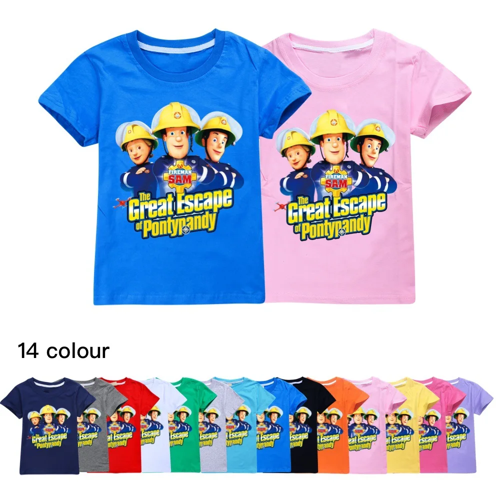 Summer Fireman Sam Clothes Kids Cartoon Firefighter T Shirt Baby Boys 100% COTTON Clothing Girl Striped T-Shirt Short Sleeve Tee
Summer Fireman Sam Clothes Kids Cartoon Firefighter T Shirt Baby Boys 100% COTTON Clothing Girl Striped T-Shirt Short Sleeve Tee