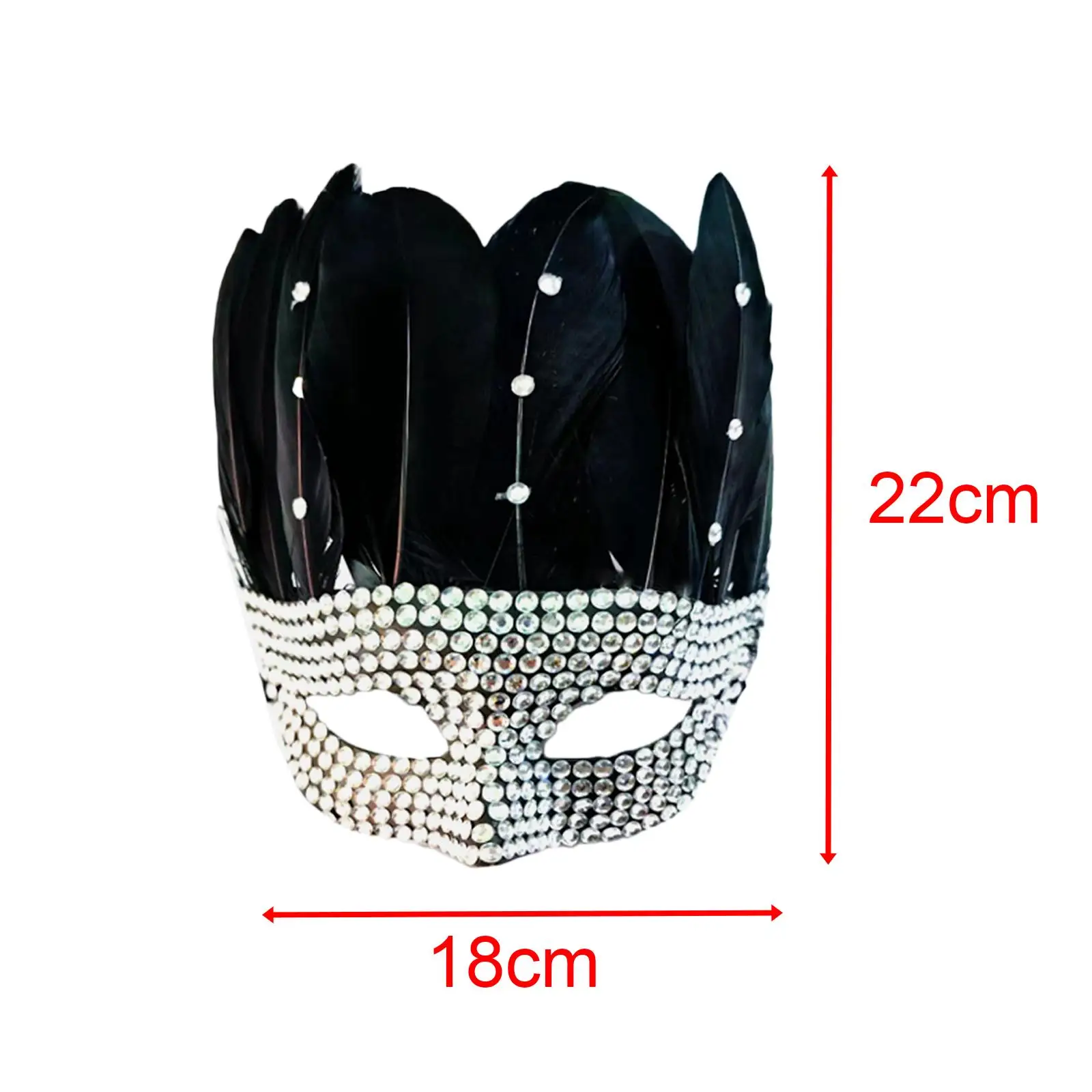 Princess Feather Rhinestones Mask Face Cover Luxury Creative Lightweight Masquerade Mask for Themed Party Stage Show
Princess Feather Rhinestones Mask Face Cover Luxury Creative Lightweight Masquerade Mask for Themed Party Stage Show