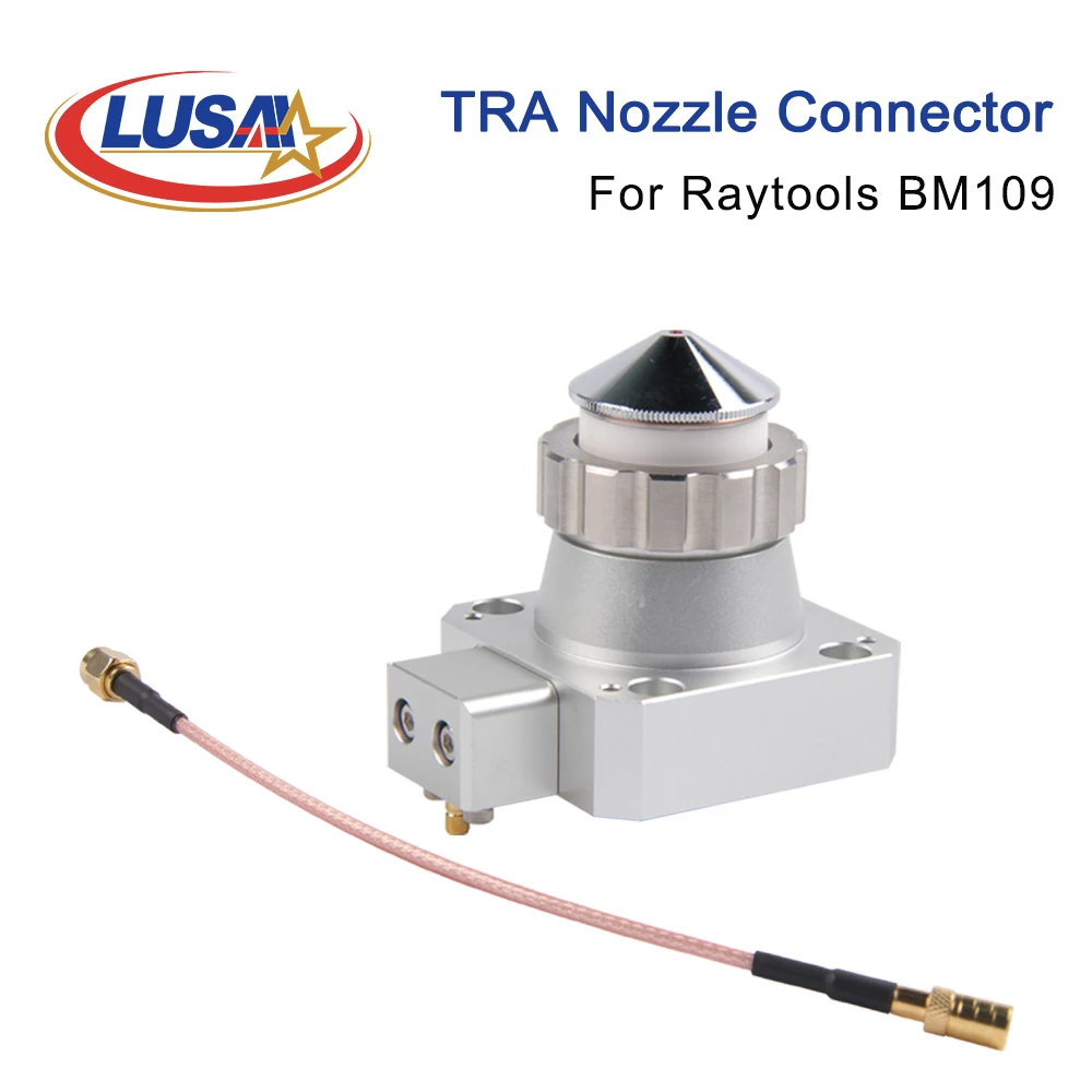 

Лазерная головка LUSAI Raytools BM109 2D, коннектор для лазерной насадки TRA Raytools, волоконная Лазерная режущая головка BM109 с соплом, керамический сенсорный кабель, провод