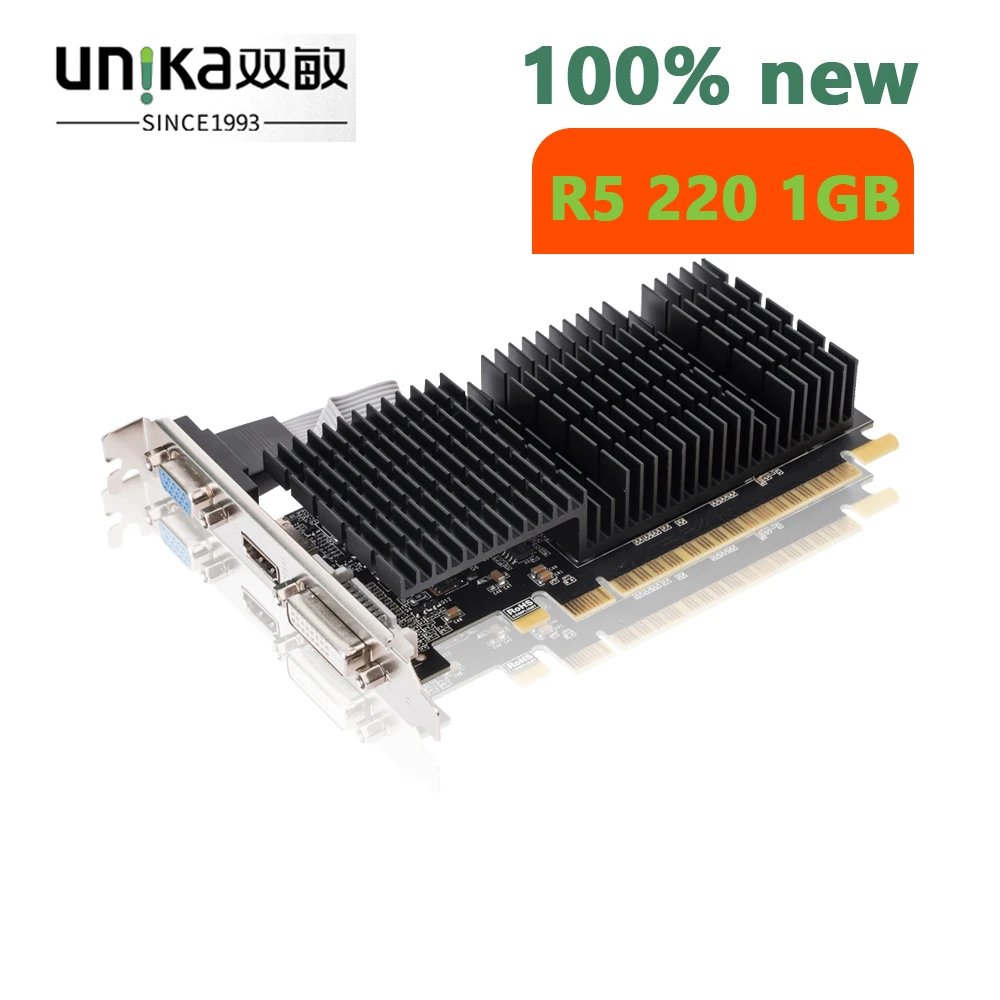 100% новый бренд Unika R5 220 1 ГБ DDR3 графические карты для Radeon R5 220 серии R5220 1G видеокарта графика VGA настольная карта маленький ПК
100% новый бренд Unika R5 220 1 ГБ DDR3 графические карты для Radeon R5 220 серии R5220 1G видеокарта графика VGA настольная карта маленький ПК