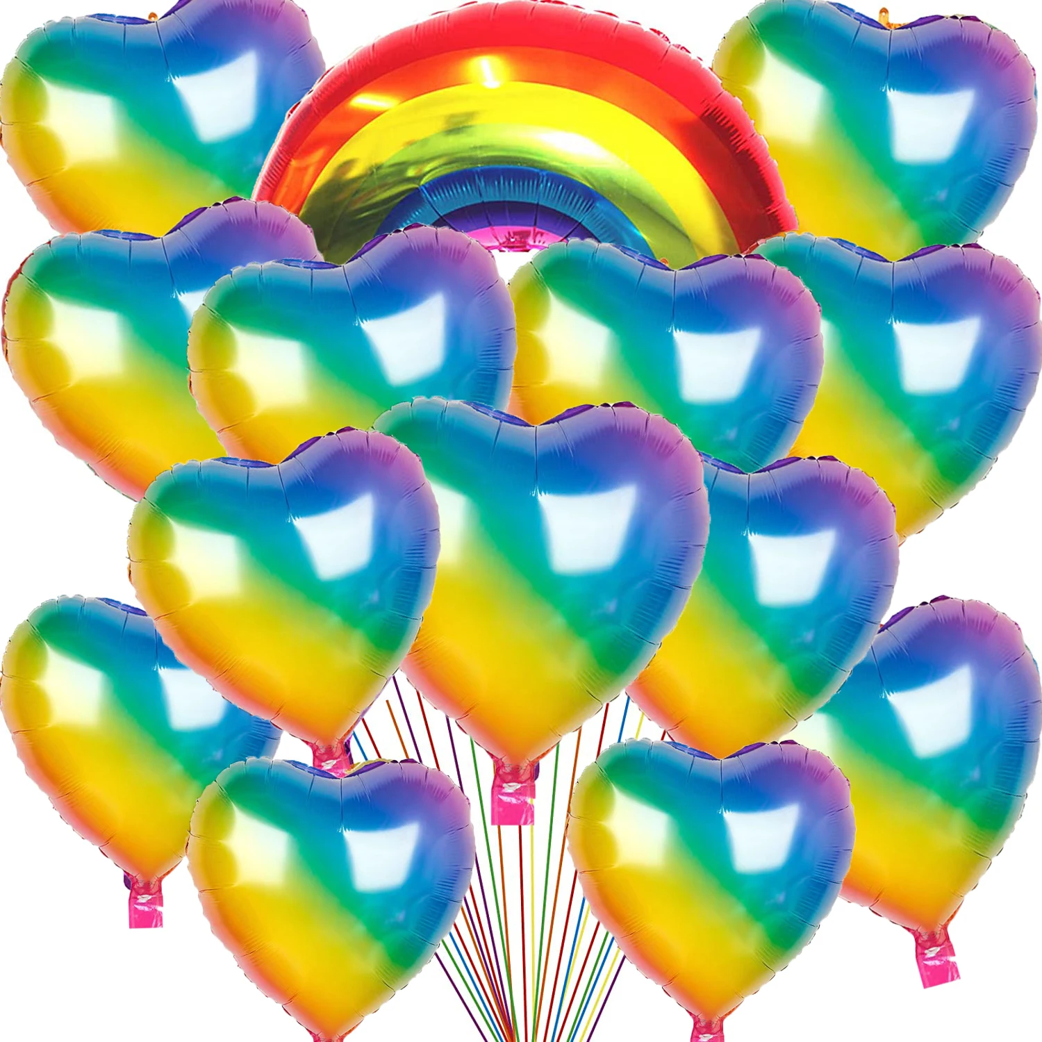

Gay Pride Foil Balloons Party Decorations, Love is Love Rainbow Balloons LGBT Pride Month Mylar Balloons Pride Parade Decoration