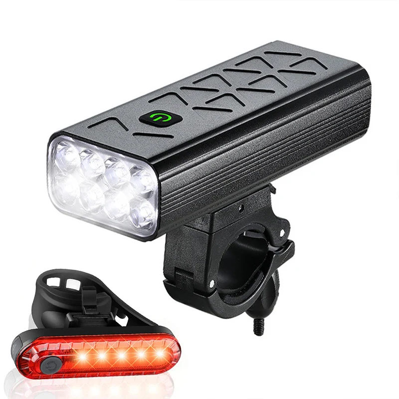 10000mAh Headlight Bicycle Light Powerful 8*LED Bike Flashlight Front and Rear Lights Set USB Recharge Power Bank
10000mAh Headlight Bicycle Light Powerful 8*LED Bike Flashlight Front and Rear Lights Set USB Recharge Power Bank