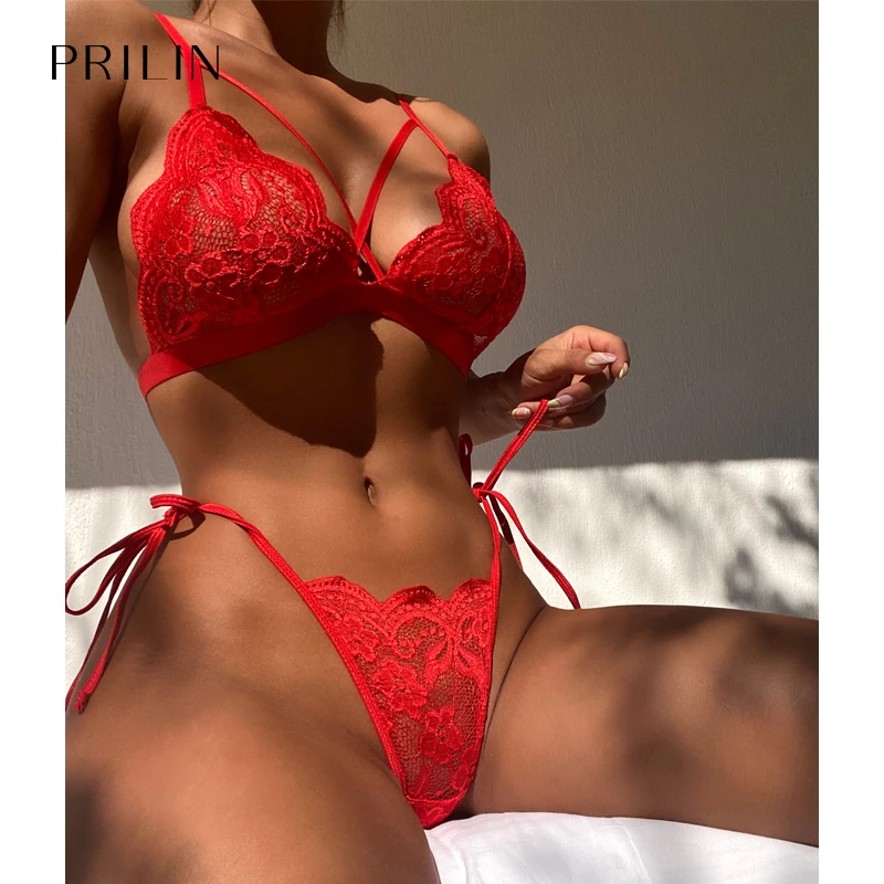 PRILIN Women Sexy Lingerie Set Transparent Lace Bralette Bras See Through Panties Temptation Erotic Bandage Sensual Underwear
PRILIN Women Sexy Lingerie Set Transparent Lace Bralette Bras See Through Panties Temptation Erotic Bandage Sensual Underwear