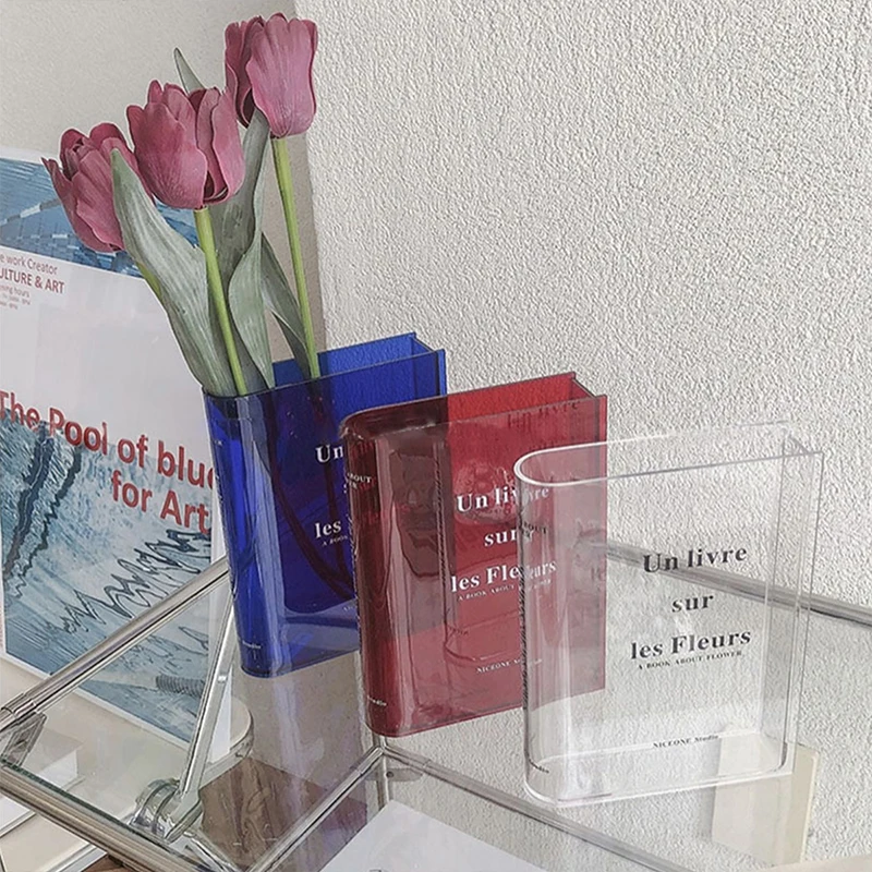 Transparent Acrylic Book Flower Vase Creative Acrylic Vases Room Decoration Living Room Wedding Modern Decoration Plant Vase
Transparent Acrylic Book Flower Vase Creative Acrylic Vases Room Decoration Living Room Wedding Modern Decoration Plant Vase