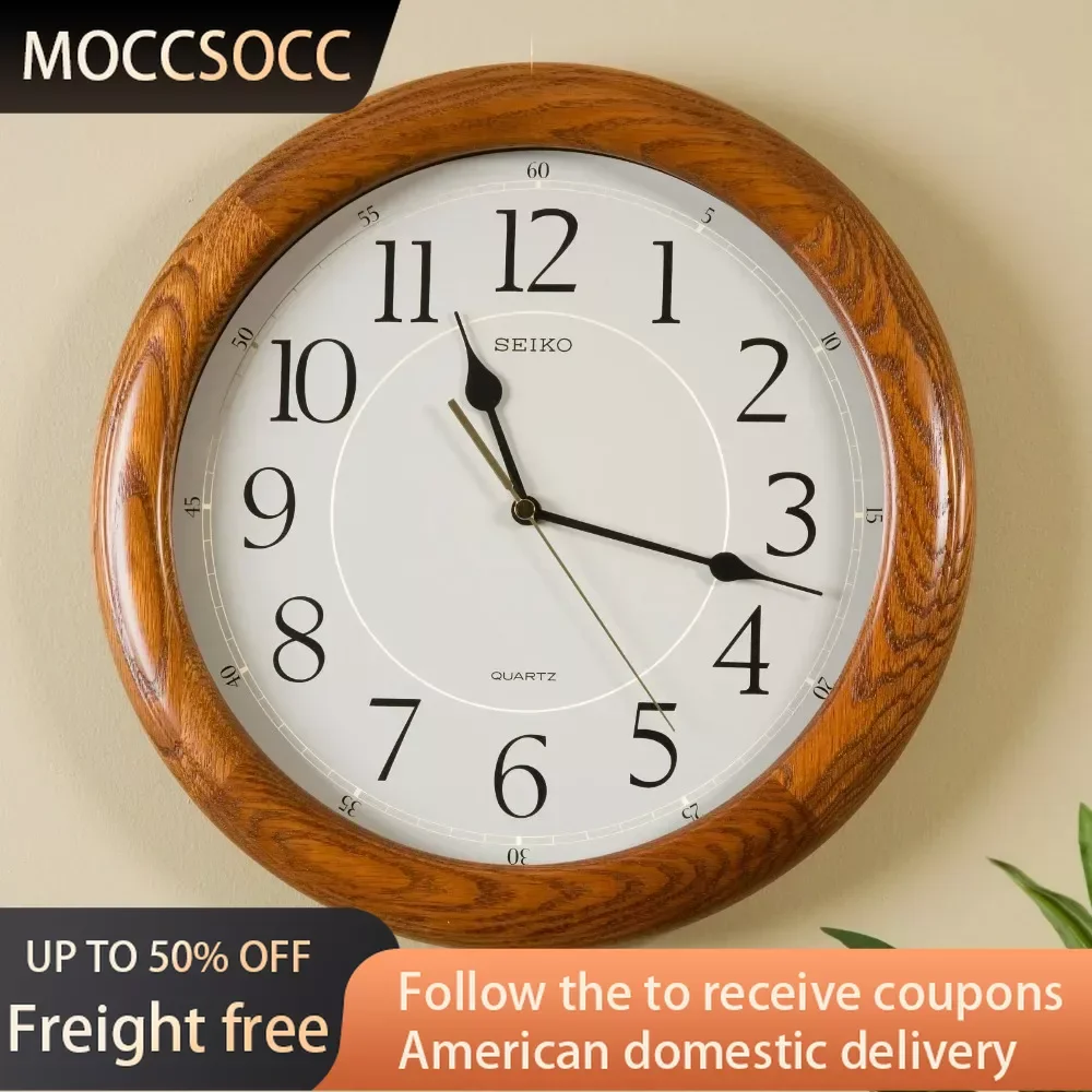 Аналоговые декоративные настенные часы для гостиной, дизайн 13 дюймов, круглые, коричневые, дубовые, бесшумные кварцевые настенные часы QXA129BLH, бесплатная доставка 
Аналоговые декоративные настенные часы для гостиной, дизайн 13 дюймов, круглые, коричневые, дубовые, бесшумные кварцевые настенные часы QXA129BLH, бесплатная доставка