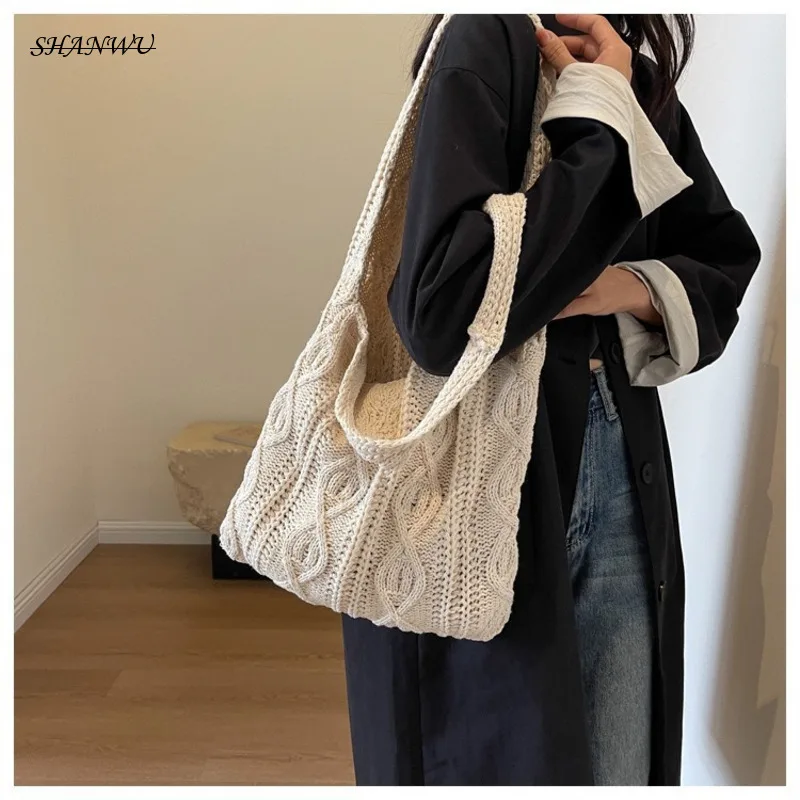 Women's 2024 New Knitted Handmade Yarn Weaving Multi functional Shoulder Bag Fashionable, Simple, Sensible, Diligent Bag Handbag
Women's 2024 New Knitted Handmade Yarn Weaving Multi functional Shoulder Bag Fashionable, Simple, Sensible, Diligent Bag Handbag