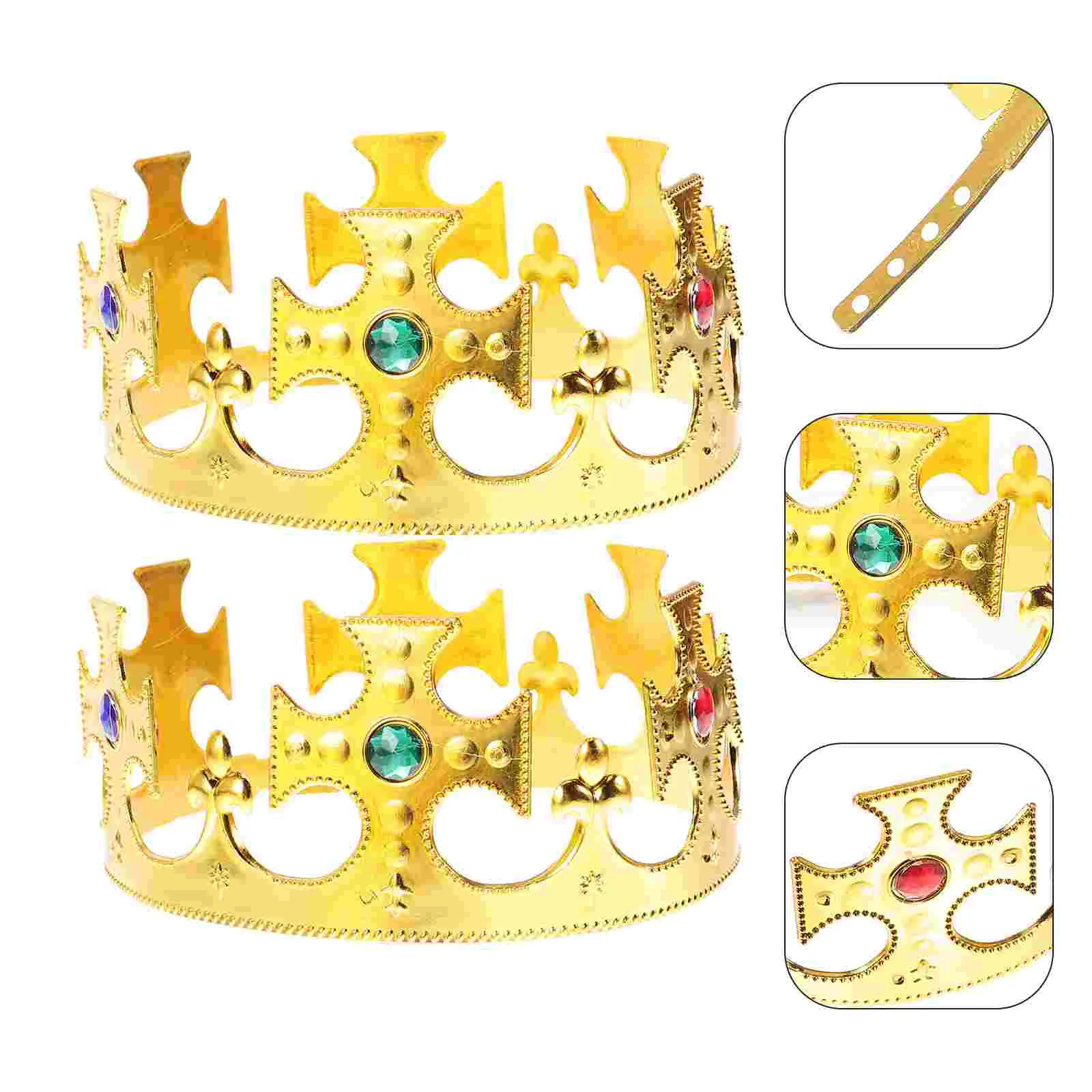 Halloween Plastic Plating Queen Crown Party Golden King Crown Antique Royal Medieval Crown Cross Theater Halloween Prop 
Halloween Plastic Plating Queen Crown Party Golden King Crown Antique Royal Medieval Crown Cross Theater Halloween Prop