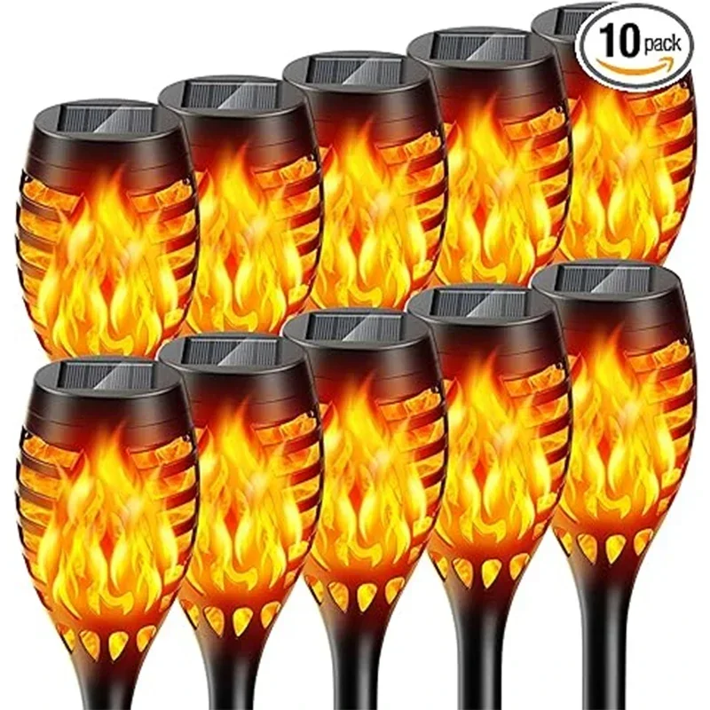 

1/2/4/8Pcs Solar Flame Torch Light Flickering LED Light Waterproof Garden Decoration Outdoor Lawn Path Yard Patio Floor Lamp