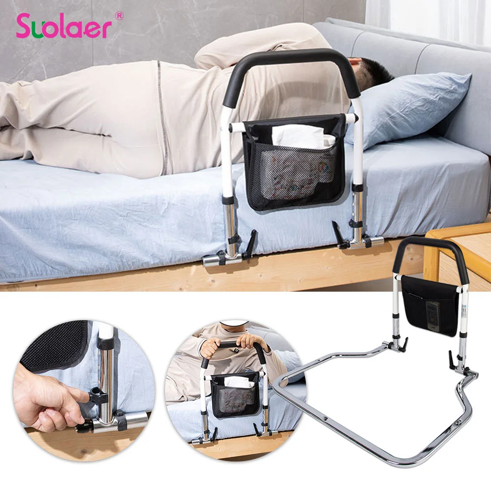 SUOLAER Height Adjustable Hand Bed Rail for Elderly Senior with Anchor Strap Iron Plating Bed Assist Bar Handle Safety Hand Rail
SUOLAER Height Adjustable Hand Bed Rail for Elderly Senior with Anchor Strap Iron Plating Bed Assist Bar Handle Safety Hand Rail
