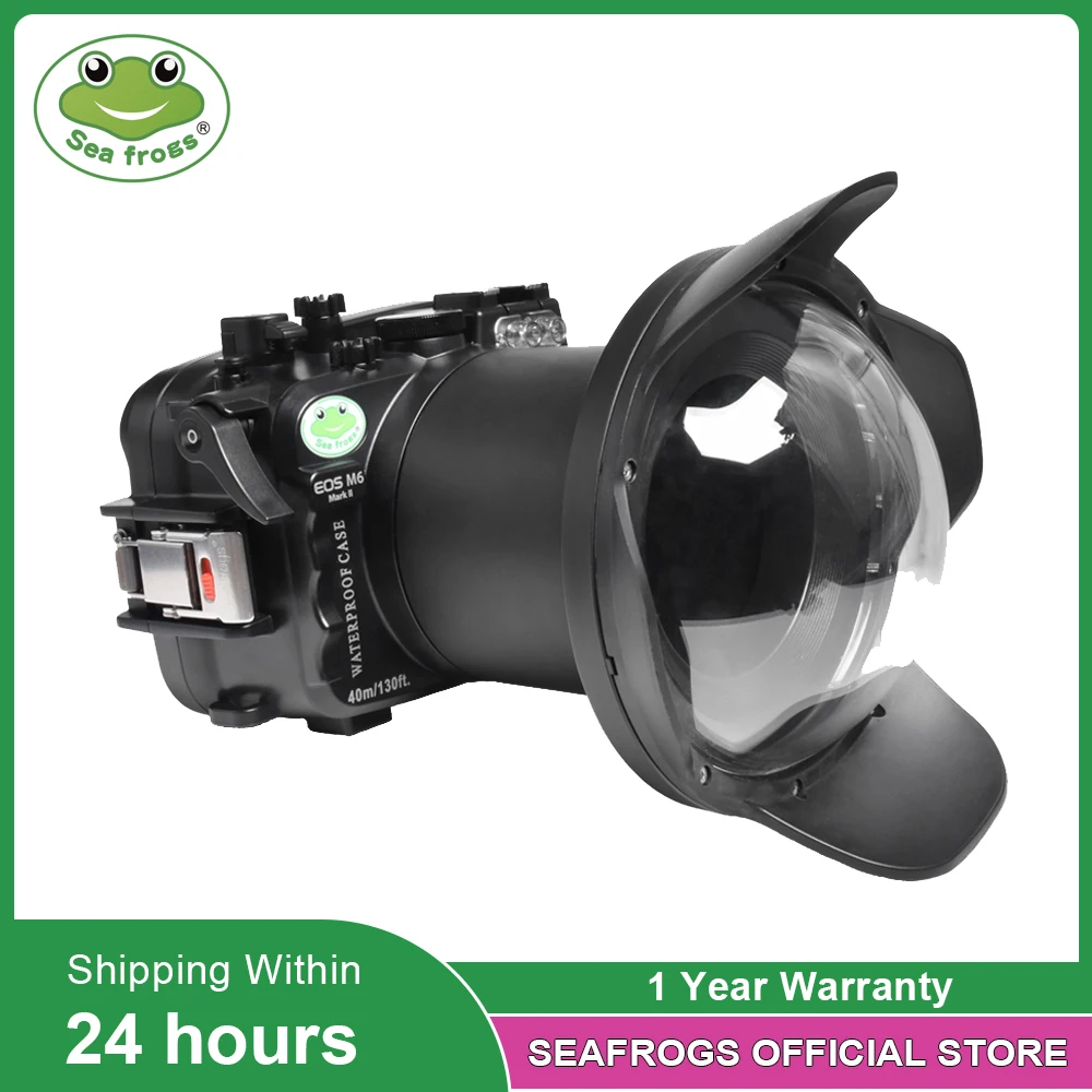 

Seafrogs 40m/130ft Underwater Camera Housing Case For Canon EOS M6 Mark II diving Camera case