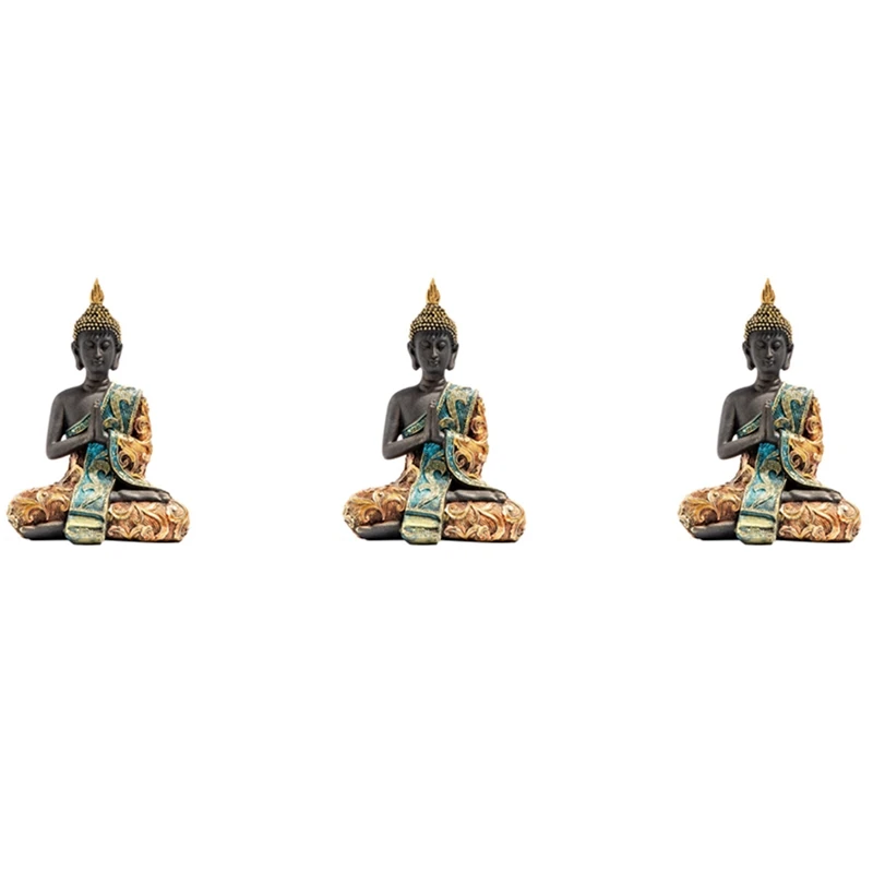 3X Buddha Statue Thailand Sculpture Resin Handmade Buddhism Hindu Feng Shui Figurine Meditation Home Decor Ornament 
3X Buddha Statue Thailand Sculpture Resin Handmade Buddhism Hindu Feng Shui Figurine Meditation Home Decor Ornament
