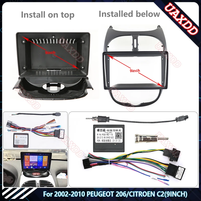 Рамка для приборной панели автомобиля 2 Din, рама для DVD, радио-панель, рамка для навигационной панели для 2002-2010 PEUGEOT 206/CITROEN C2 (9 дюймов)
Рамка для приборной панели автомобиля 2 Din, рама для DVD, радио-панель, рамка для навигационной панели для 2002-2010 PEUGEOT 206/CITROEN C2 (9 дюймов)